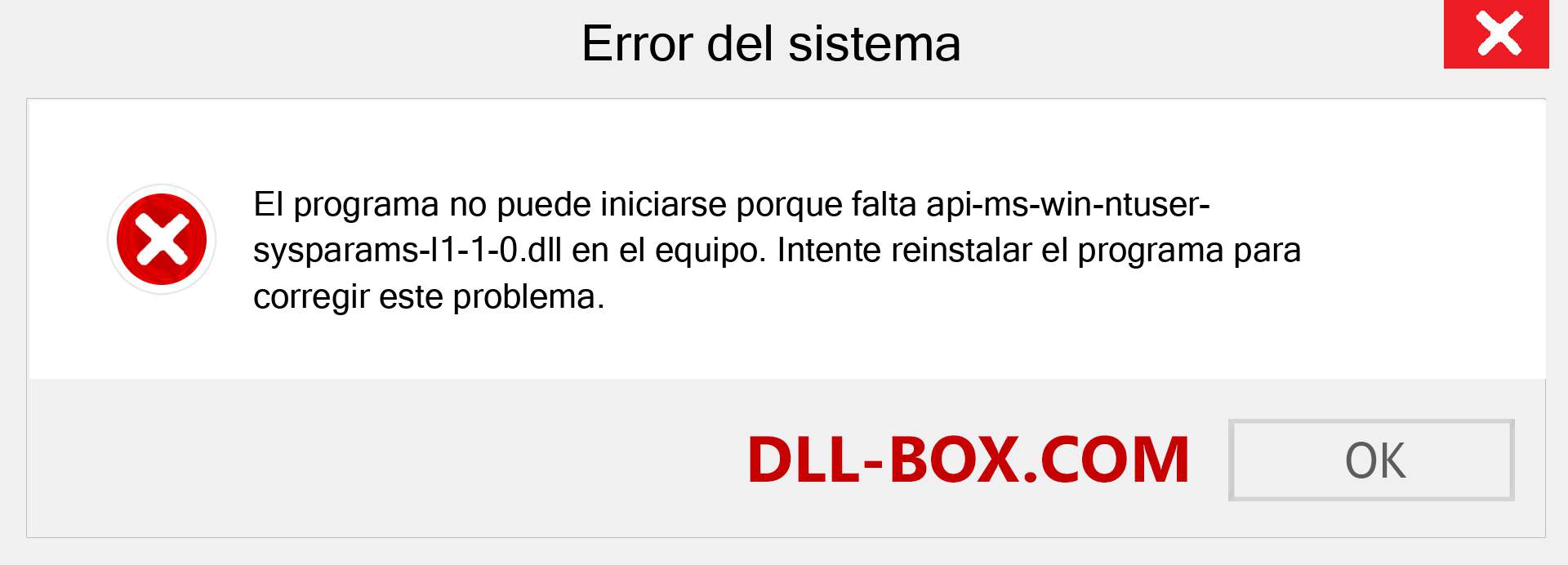 ¿Falta el archivo api-ms-win-ntuser-sysparams-l1-1-0.dll ?. Descargar para Windows 7, 8, 10 - Corregir api-ms-win-ntuser-sysparams-l1-1-0 dll Missing Error en Windows, fotos, imágenes